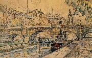 Paul Signac Bridge tug china oil painting reproduction